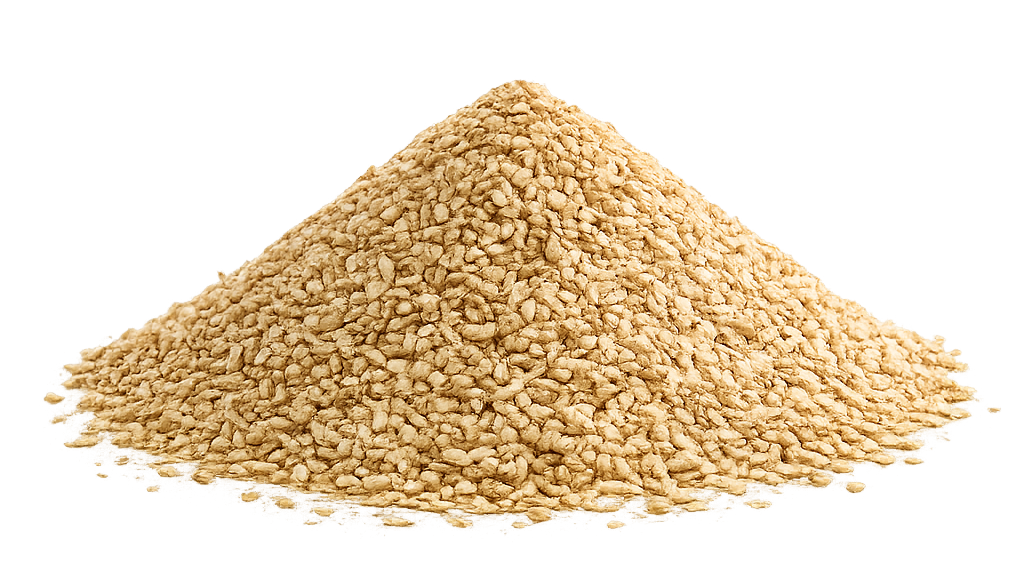 Golden Sesame Seeds are selected for uniform size, natural golden color, and strong food industry value. Suitable for bakery production, tahini manufacturing, oil extraction, and spice blends, they are cleaned and graded to support export-ready purity and consistency. Specifications HS Code: 12074090 Origin: Egypt Form: Natural / Hulled (upon request) Purity: ≥ 99% Moisture: ≤ 8% Packaging: 25kg PP bags / 50kg bags / Retail packaging available Harvest Season: September – November