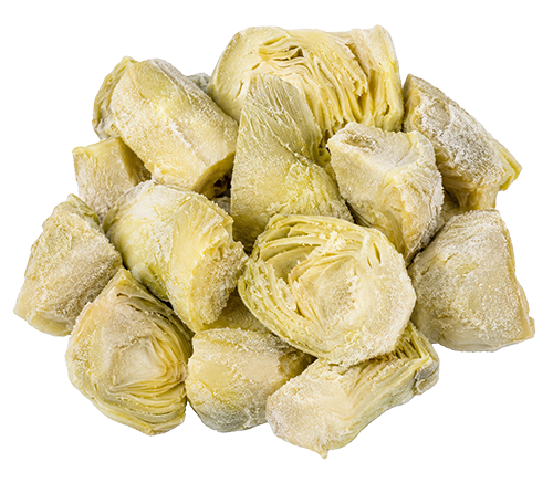 IQF Frozen Artichokes are carefully selected and processed to maintain their natural flavor, firm structure, and clean appearance. Available in different preparation formats, they are suitable for retail, catering, and industrial food applications requiring consistent quality and export-ready handling. Specifications HS Code: 07108070 Processing Method: IQF Origin: Egypt Forms Available: Whole, Hearts, Quarters, Bottoms Size Grades: By diameter (customizable) Packaging: Retail & bulk cartons Harvest Season: January – April Storage Temperature: -18°C Shelf Life: 24 months