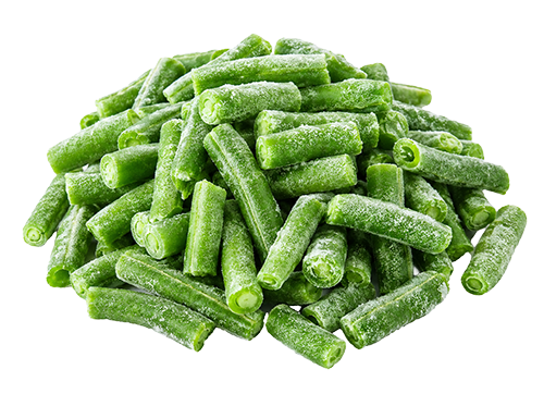IQF Frozen Green Beans are harvested fresh, cut or prepared according to specification, and rapidly frozen to maintain natural color, crispness, and nutritional value. They are ideal for ready meals, vegetable blends, food service, and retail products requiring stable quality and clean presentation. Specifications HS Code: 07102200 Processing Method: IQF Origin: Egypt Forms Available: Whole, Cut Length Options: 10–15 mm / Diameter 6-8 mm (customizable) Packaging: Retail & bulk cartons Harvest Season: November – April Storage Temperature: -18°C Shelf Life: 24 months