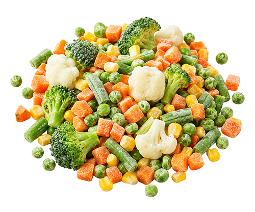 IQF Frozen Mixed Vegetables are produced by combining individually frozen components according to defined blend ratios and specifications. Each vegetable is processed separately before blending, ensuring balanced distribution, visual consistency, and reliable performance for retail and industrial use. Specifications HS Code: 07109000  Processing Method: IQF  Origin: Egypt  Composition: Custom blends available (e.g., Peas, Carrots, Green Beans, Corn)  Blend Ratios: According to client specification  Packaging: Retail packs / Bulk cartons  Storage Temperature: -18°C  Shelf Life: 24 months